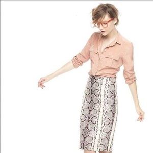 J. Crew No. 2 Pencil Skirt - Python Print - Sz 4